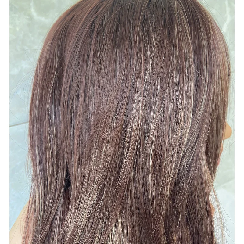 Short Bob Highlight Mix Brown Hair Blend Heat Ok Wigs Women Soft Natural