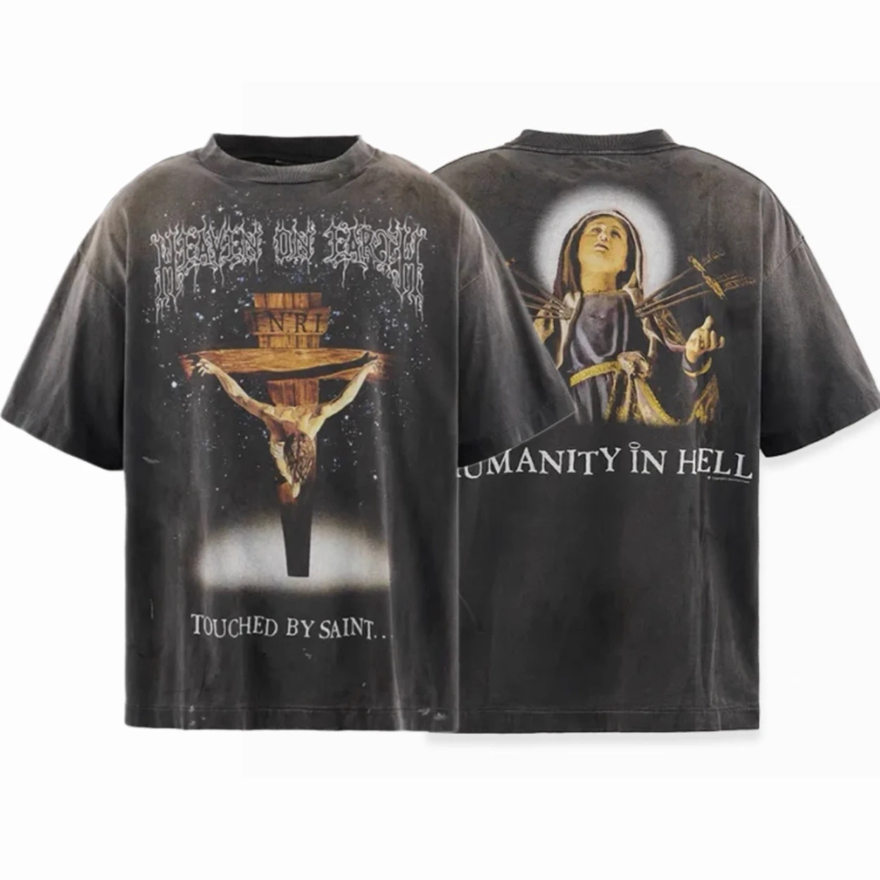 2026ss SAINT HUMANITY IN HELL T Shirt Men Women High Quality Tee Tops T-Shirt