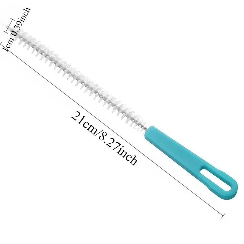 Long Handle Stainless Steel Brush Multifunctional Cleaner for Straws, Bottles & Narrow Tubes Durable Washing Tool