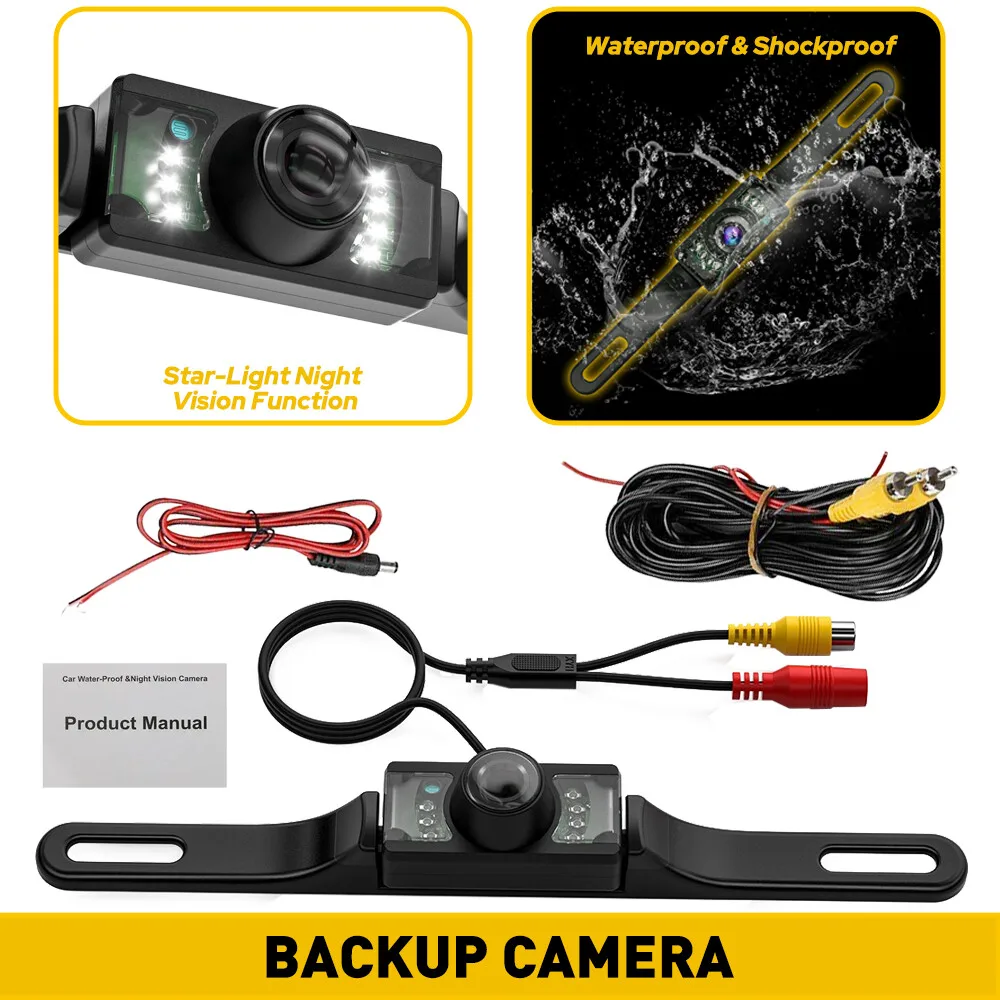 Car Rear View Camera Backup Reverse Camera Night License Vision Plate Bright SMD camera for car