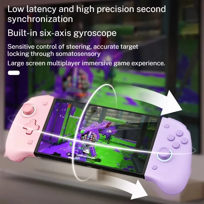 Wireless Mobile Phone Gamepad Joycon Game Controller For Switch Six-Axis Somatosensory Rgb Light E-Sports Gamer Accessories Gift