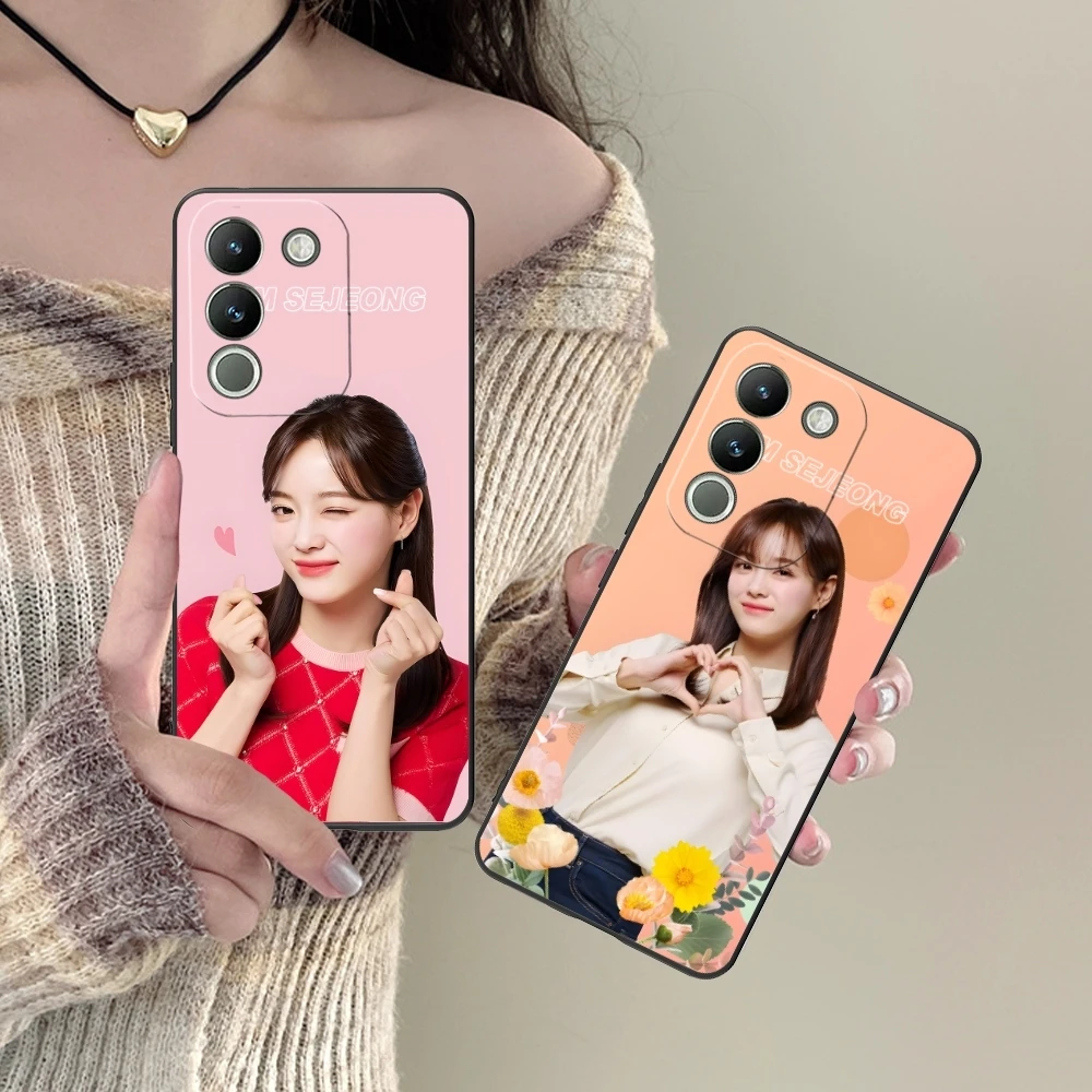 Cute Kim SeJeong Mobile Cell Phone Case for VIVO Y95 Y93 Y31 Y20 V19 V17 V15 Pro X60 NEX Black Soft Phone Cover Shell