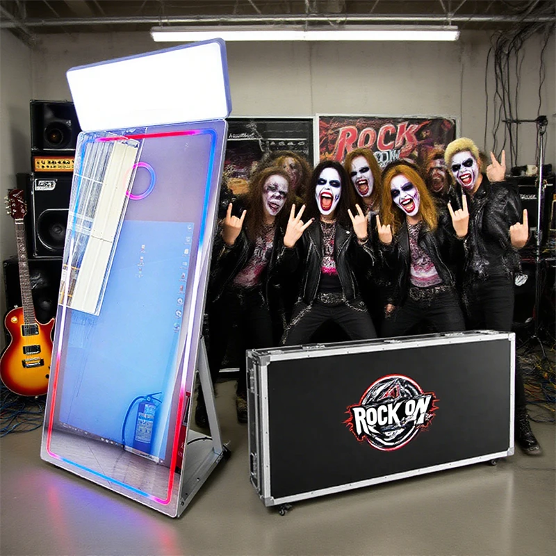 PhotoboothIgracelite 43Inch Selfie Magic LED Mirror Photo Booth Touchable Screen Interactive Mirror Photo Booth