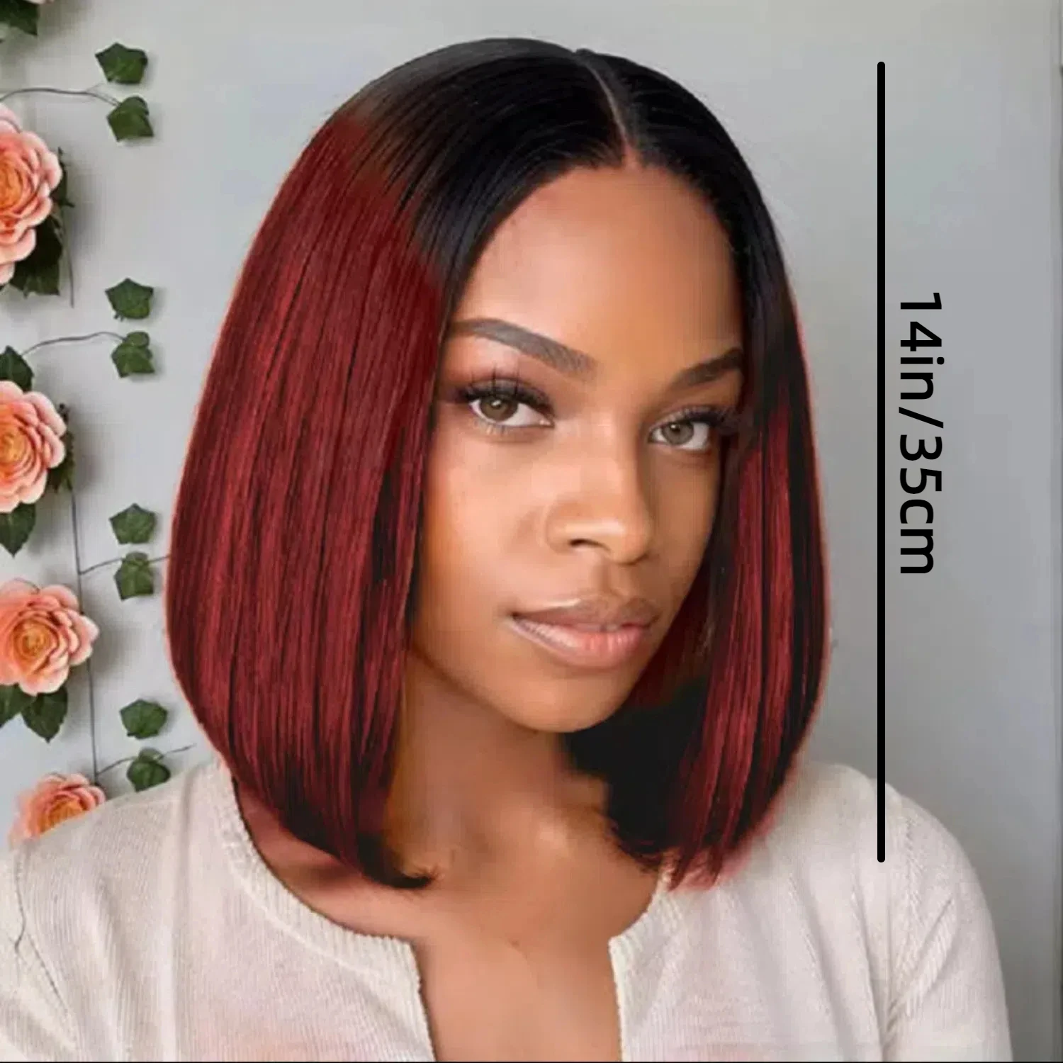 Straight Bob Pixie Cut Wig Short Redwine Bob Wig With Bangs Synthetic Blonde Pixie Cut Role-Playing, Costumes, Wigs for Cosplay