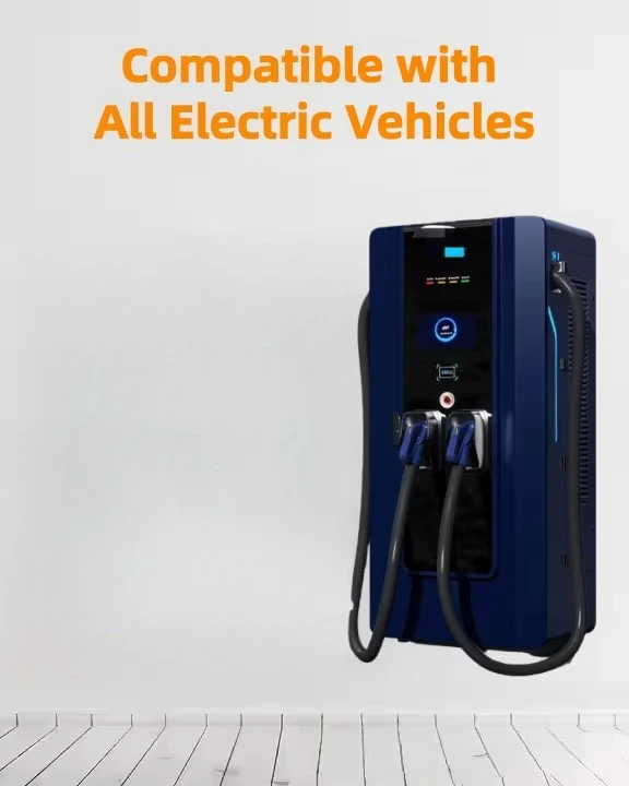 YIXINDIAN 60kW 120kW Fast Floor-mounted DC EV Charging Station GB/T CCS CHAdeMO Fast Charging with Solar Panel Power Bank BESS