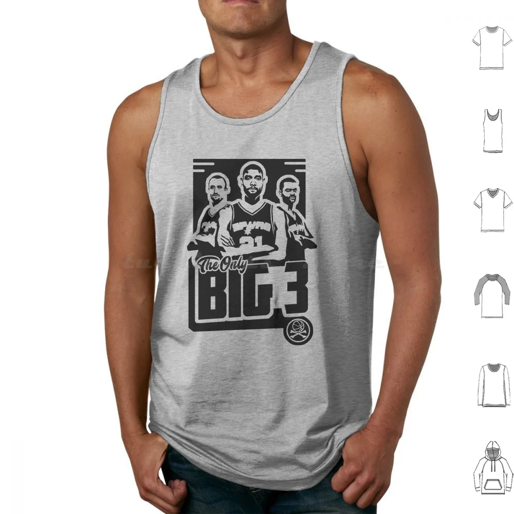 

The Big 3 Tank Tops Vest Sleeveless Tim Duncan Tony Parker Manu Ginobili Finals Basketball Mvp