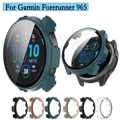 Funda protectora para reloj Garmin Forerunner 965, carcasa protectora con todo incluido + película templada, cubierta transparente integrada