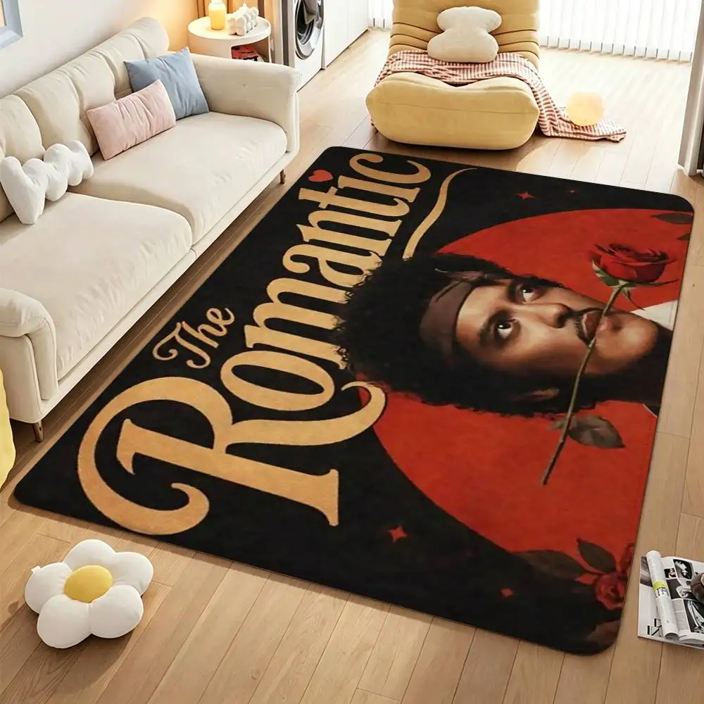 Singer B-Bruno M-Mars Indoor Short Plush Door Mat Anti-Slip Backing Soft Foot Mat for Entryway Bedroom