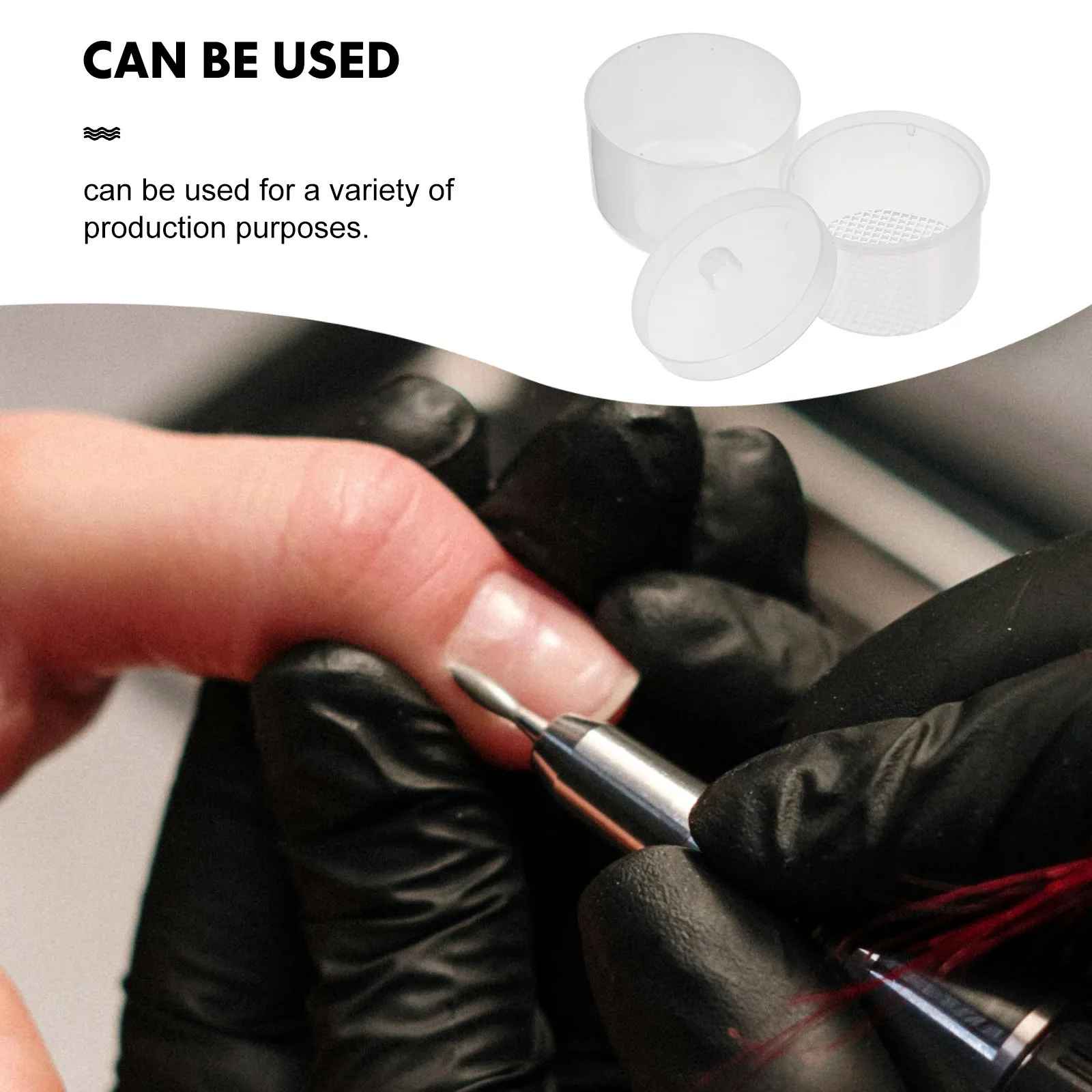 

1 Set Plastic Manicure Tool Cleaner Box With Detachable Tray For Nail Art Soaking Cleaning Nail Tools Soaking Box Manicure Tools