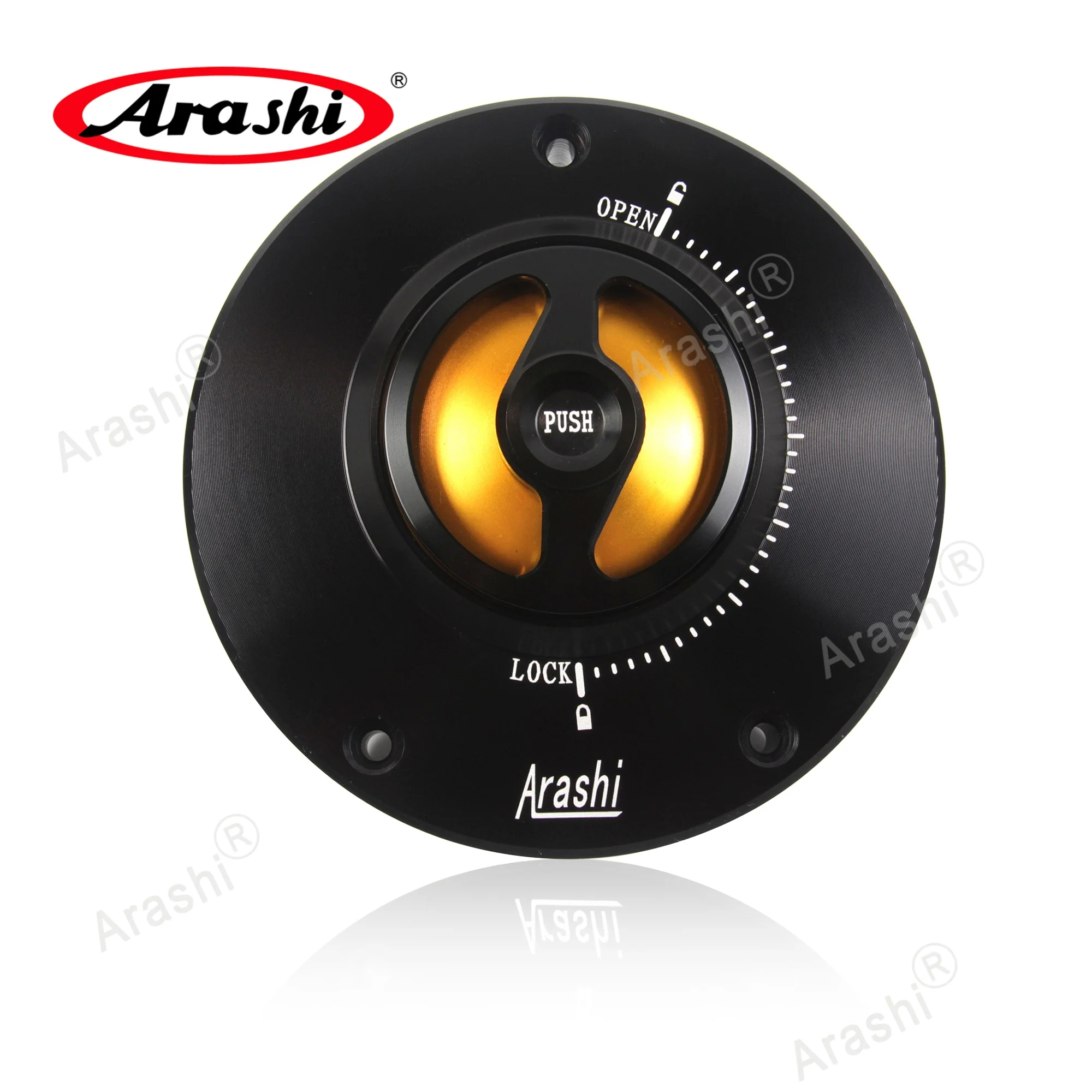 Arashi Gas Fuel Tank Cap Cover For HONDA 105mm Motorcycle Accessories CNC Aluminium 3 Mounting Spots CBR1000RR CBR900RR CBR 600
