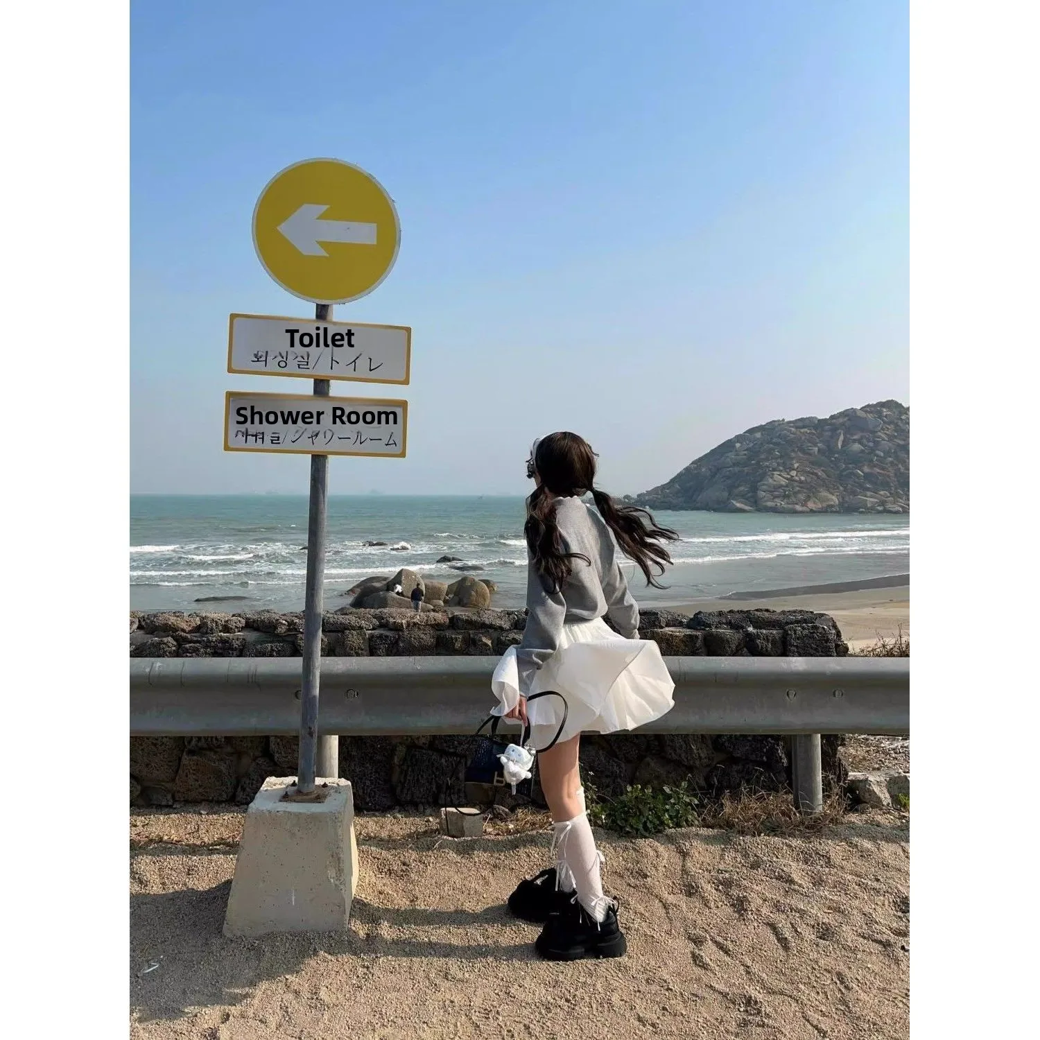 Retro Ballet Style High Waist Casual White A-Line  Skirt Women's Spring Autumn New Double Layer Versatile Short Skirt