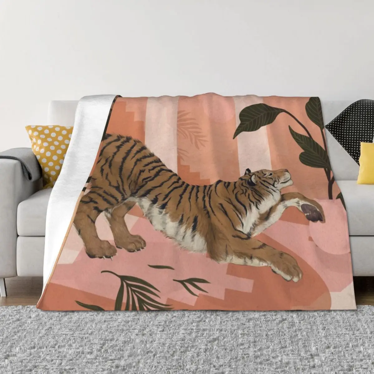 Easy Tiger Throw Blanket Multi-Purpose Plaid Heavy Weighted Blankets