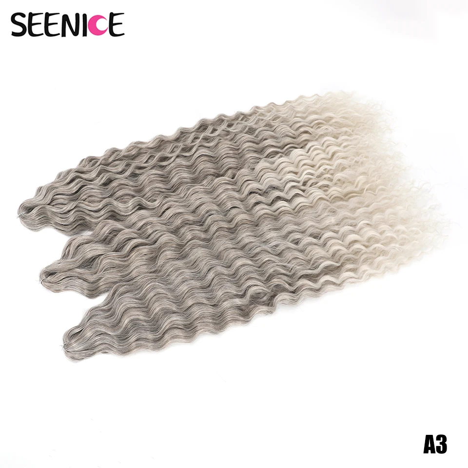 Ariel Curl Haar Wasser Welle Twist Häkeln Haar Synthetische Häkeln Zöpfe Ombre Blonde Afro Locken Tiefe Welle Flechten Haar Verlängerung – Detail 9