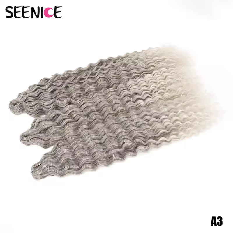 Ariel Curl Hair Water Wave Twist Crochet Hair Synthetic Crochet Braids Ombre Blonde Afro Curls Deep Wave Braiding Hair Extension - Image 14