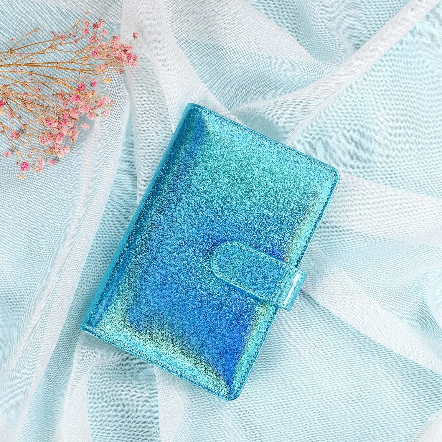 A6 PU Budget Binder Cash Envelopes System Planner Organizer for Budgeting with 10pcs Binder Zipper Cash Envelopes, Labels, Ruler