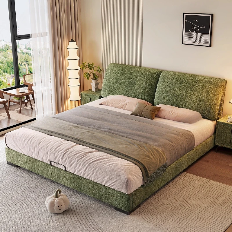 

super king 180x200cm Single bed bases and frames Headboard luxury Double bed cosy bedroom camas de dormitorio furniture for home