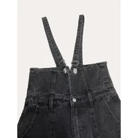 Women's Summer Adjustable Straps Cargo Pocket Denim  Non-Stretch High Waist Wide Leg Casual Vintage Y2K Streetwear Jumpsuit - Image 6