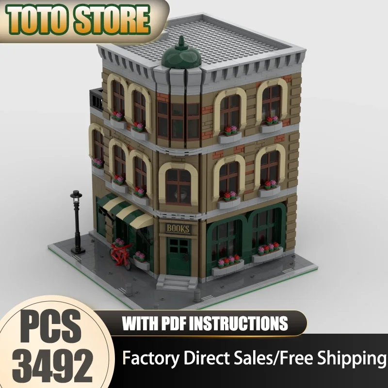 City Building Model Moc Building Blocks Modular Corner Books Model Technology Brick Assembly Construction Toy Holiday Gifts