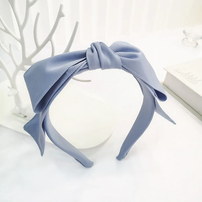 Colorful Satin Big Bow Hairbands Headbands Ornament Accessories Hair Accessories Wholesale