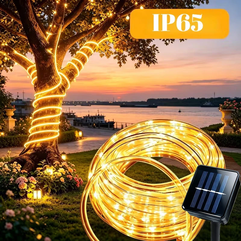 Rope Light Decoration - Waterproof Solar Powered Rope String Lights