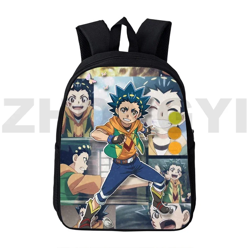 Japanese Style Beyblade Burst 3D Backpack Boys Canvas Sport Bookbag Anime School Bags for Girls 12/16 Inch Rucksack Kindergarten