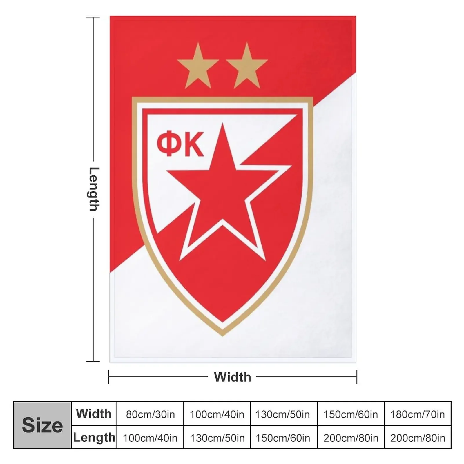 Moja Crvena Zvezda Beograd Serbian Love Delije Throw Blanket Vintage anime Blankets