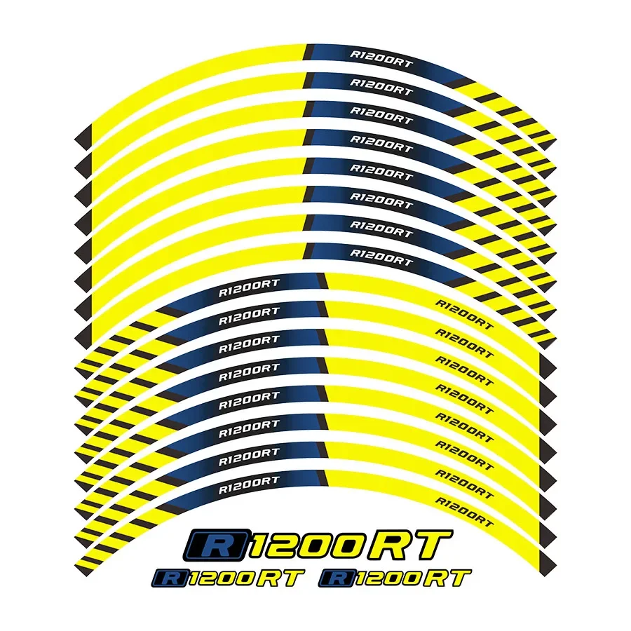 FOR BMW R1200RT Motorcycle Parts Contour Wheel Decoration Decal Sticker R 1200 RT -yellow