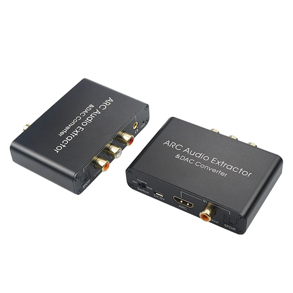 

ARC Audio Extractor Adapter 3.5mm Jack HDMI-compatible Digital Optical Analog DAC Converter Splitter for TV