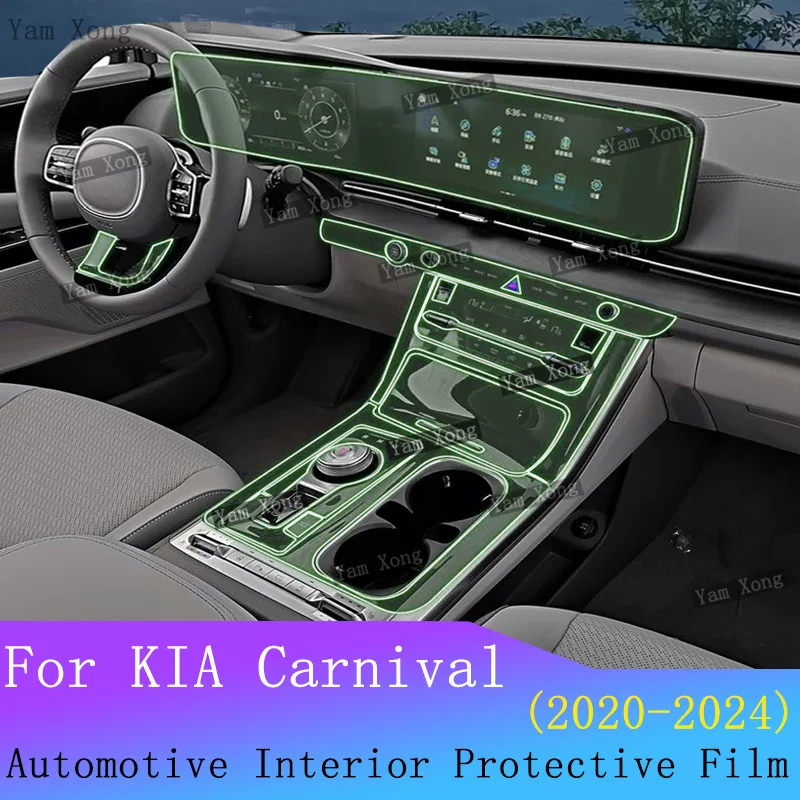

For KIA Carnival Car Full set interior film navigation TPU protector film LCD Screen Transparent Antiscratch Repair Sticker film