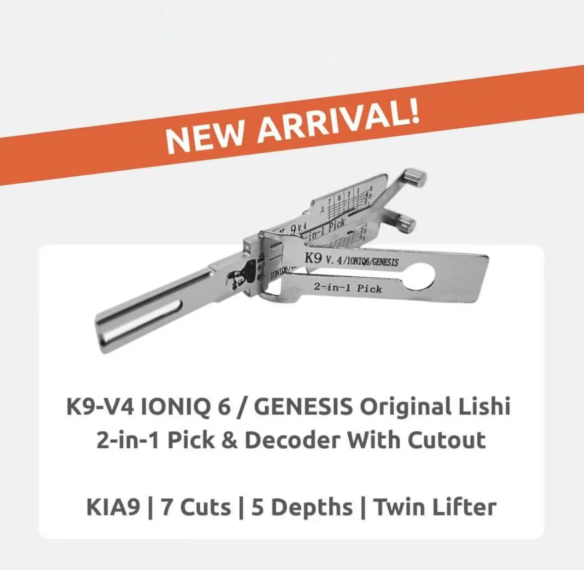 2026 K9 V.4 LOCKSMITH TOOL NEW Lishi 2-in-1 Pick/Decoder