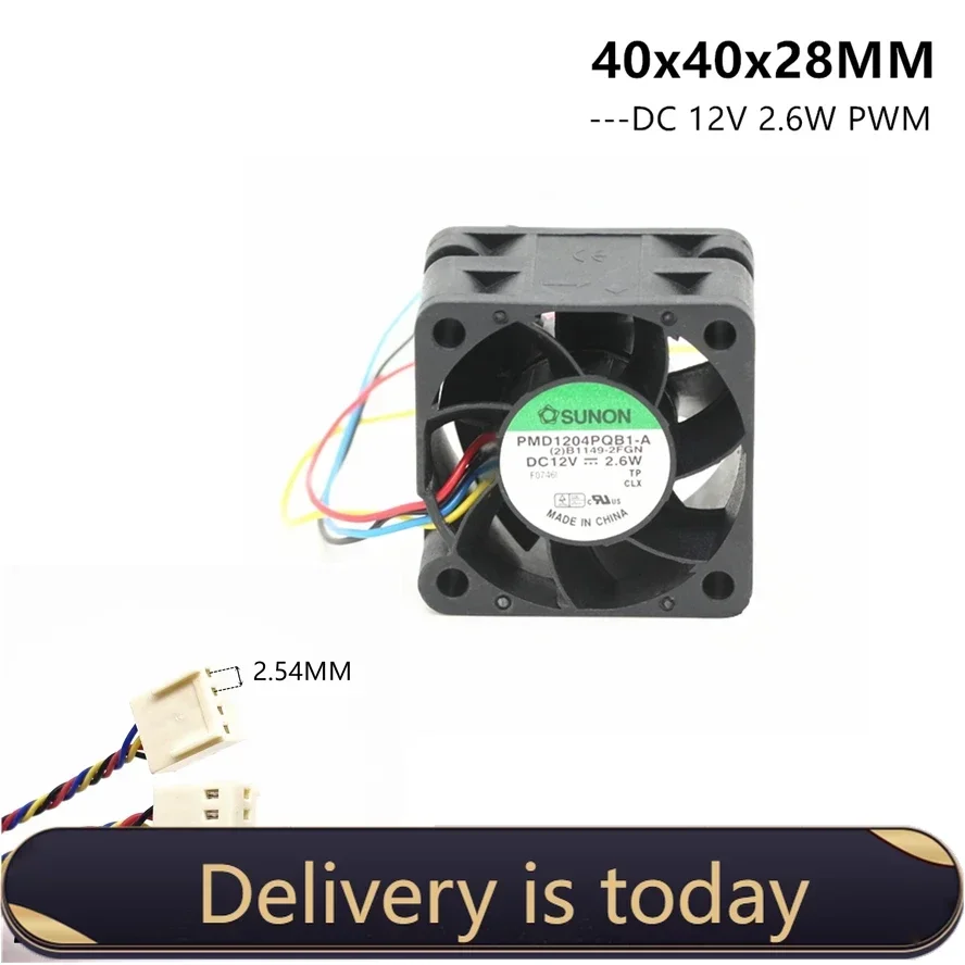 pa Sunon 4028 40x40x28mm 40mm Server Fan Dual Ball Bearing PMD1204PQB1-A 12V 2.6W Cooling Fan 3PIN