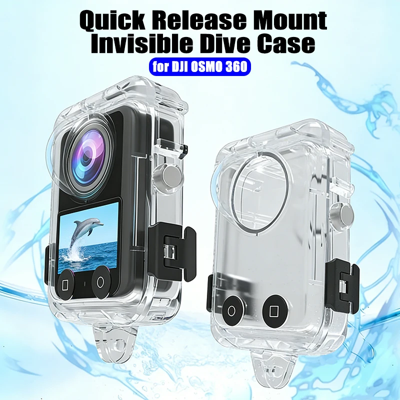 

Невидимый чехол для дайвинга DJI Osmo360, водонепроницаемый (131 фута), защитный чехол для подводного погружения, аксессуары для DJI Osmo 360