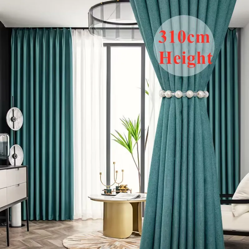 310cm Height Curtain for Living Room Modern Curtains for Bedroom Draperies for Sliding Door/Hall/Dorm Window Custom Made