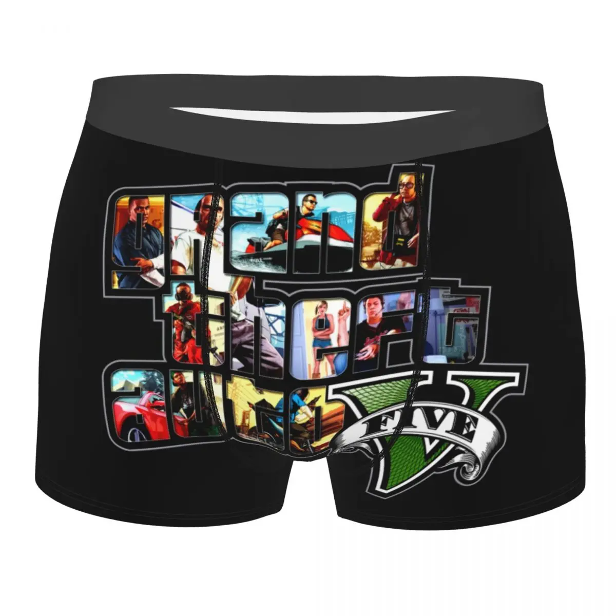 Custom Grand Theft Auto Boxers Shorts Mens GTA Adventure Game Briefs Underwear Funny Underpants