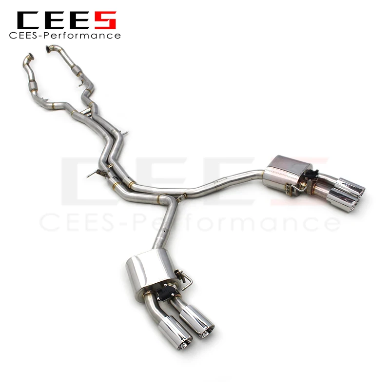 CEES Catback Exhaust System For Audi S4/S5 B9 3.0T 2019-2023 304 Stainless Steel Valvetronic Exhaust Muffler Car Exhaust Pipes