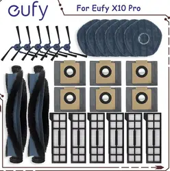 For Eufy X10 Pro Omni Replacement Parts Accessories Roller Side Brush Filter Mop Cloth Rags Pads Dust Bag Vacuum Cleaner Part