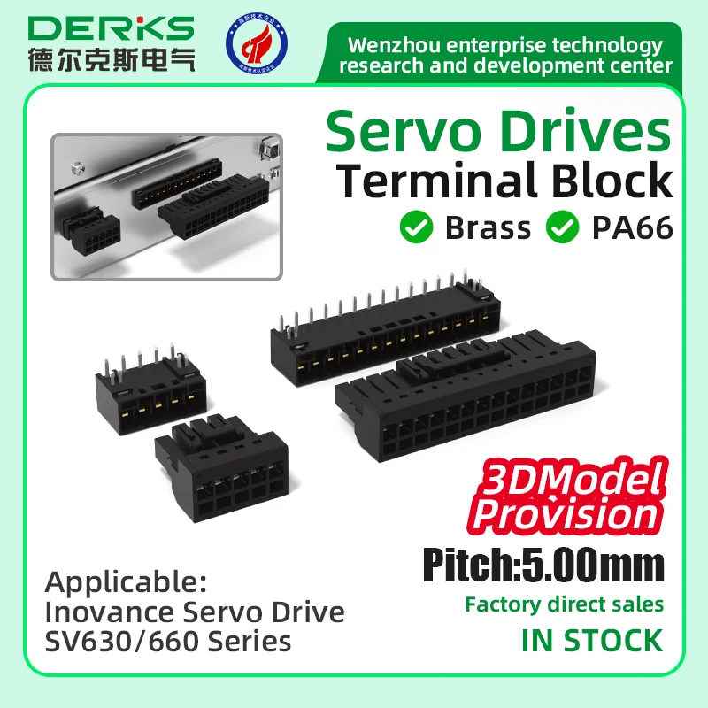 Mating SV660 servo drive 9 pole 11 pole 4 pole power terminal block Connector SV630AS7R6I 9EDGK plug