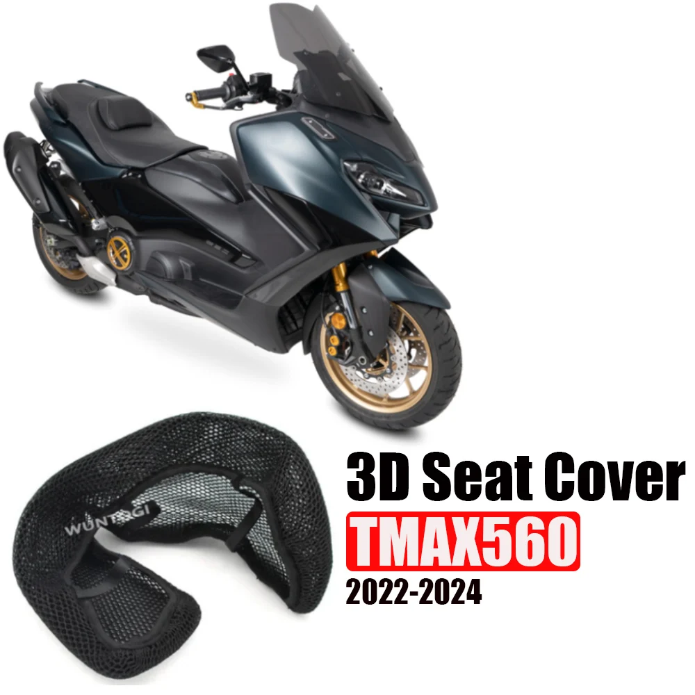 

TMAX560 2022-2024 3D Honeycomb Mesh Seat Cushion Seat Covers For Yamaha TMAX 560 Motorcycle Heat Insulation Seat Protect Cushion