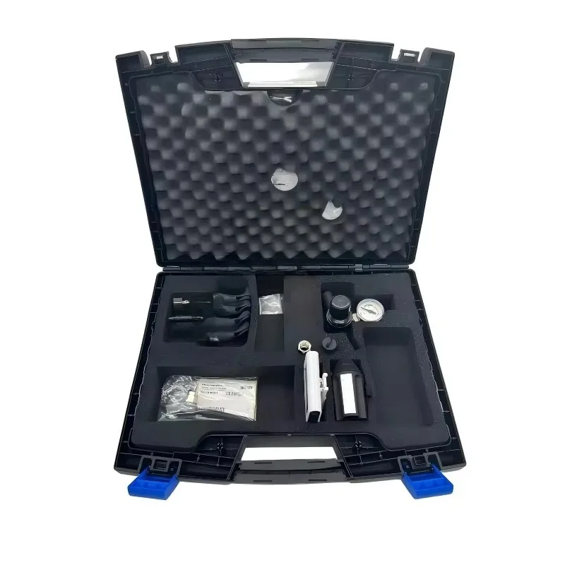 Compressed air quality tester red, white, blue, black