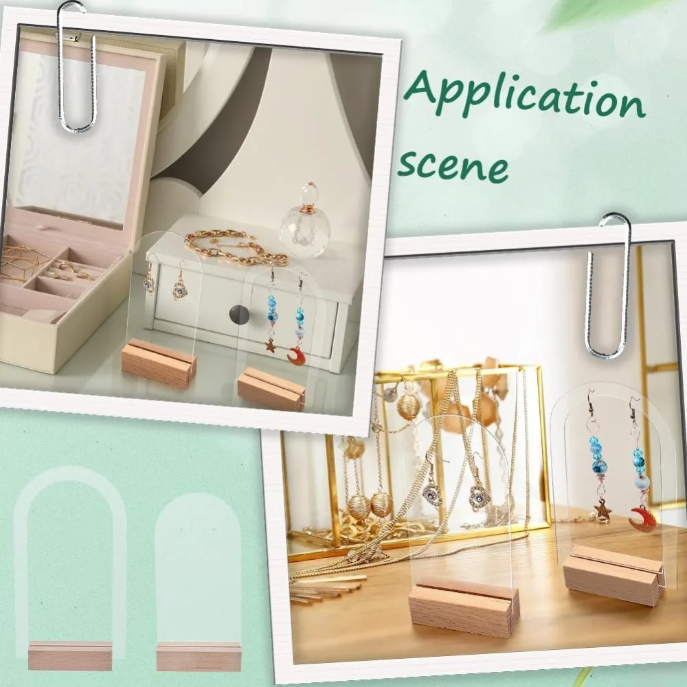 6 مجموعات من حامل القرط الأكريليك حامل القرط الأكريليك حامل عرض القرط الأكريليك حامل مجوهرات حامل الأكريليك حلق شفاف مجوف