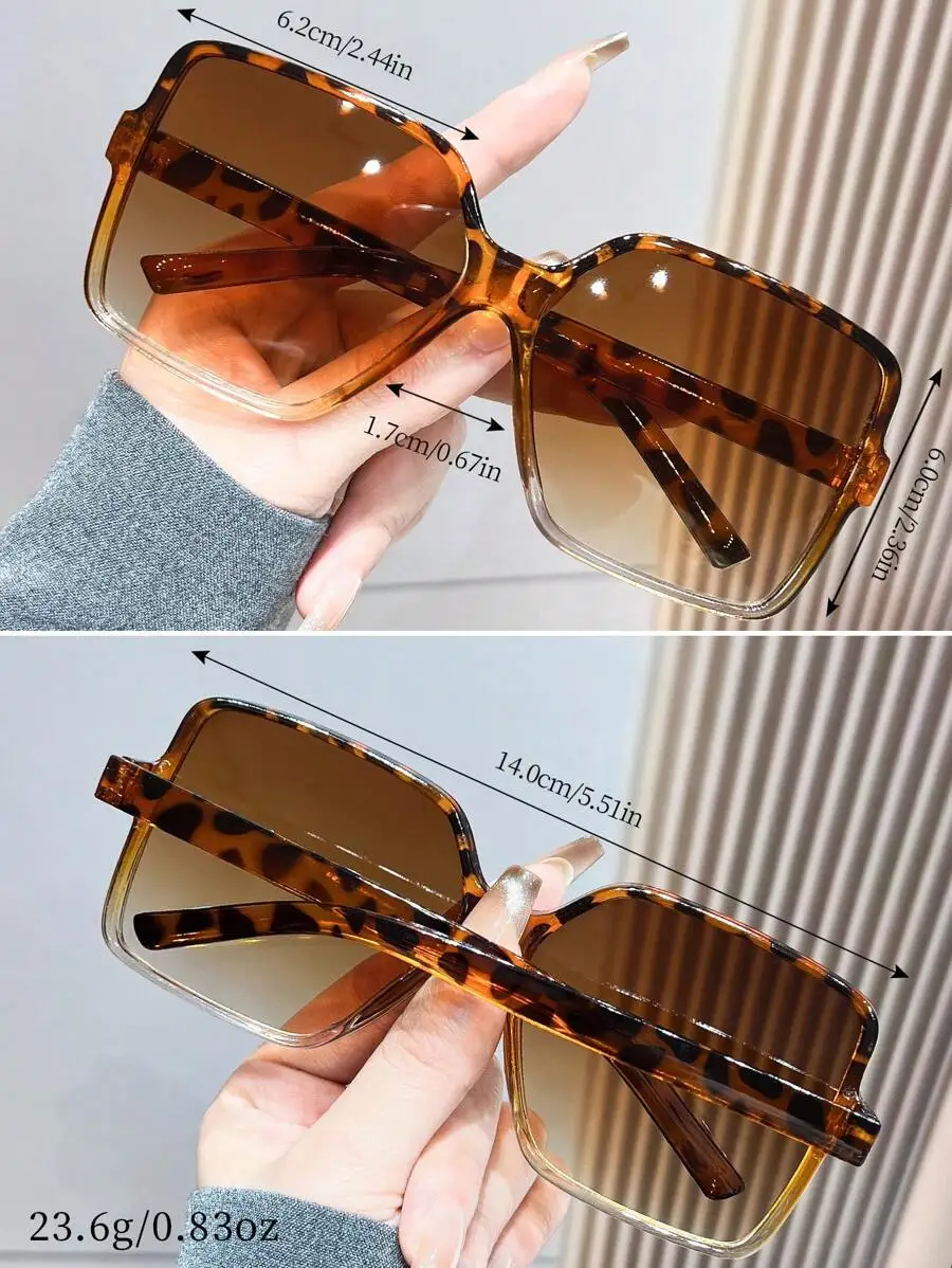 1 Pair European And American Style Oversized Y2K Frame Fashion Glasses, Women's, Suitable For Photography, Driving, Summer