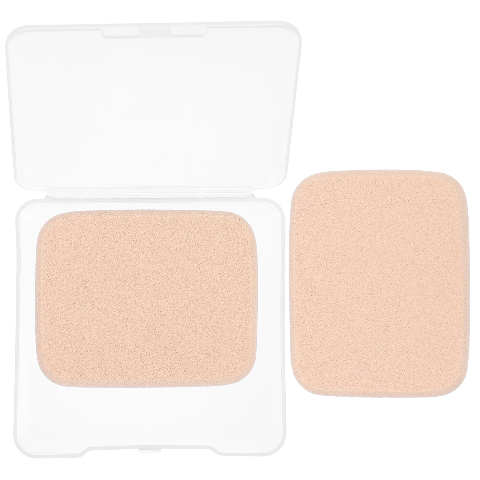 

2pcs Powder Puff Compact Travel Case Face Makeup Sponge Durable Smooth Beauty Tool For Salon Home Dry Wet Style Reusable Soft