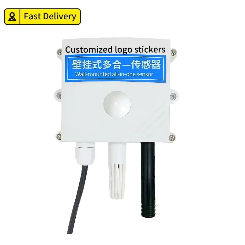 

Green House IoT Weather Station 4 in 1 Wall Mounted RS485 4-20mA 0-5V Illuminance Temperature Humidity CO2 Sensor