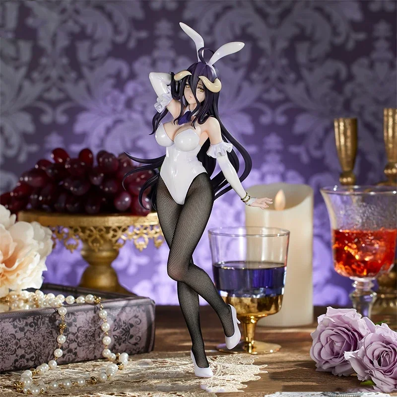 In Stock Genuine Original FuRyu BiCute Bunnies Albedo Overlord Action Anime Figure Collectible Model Doll Statuette Ornament Toy