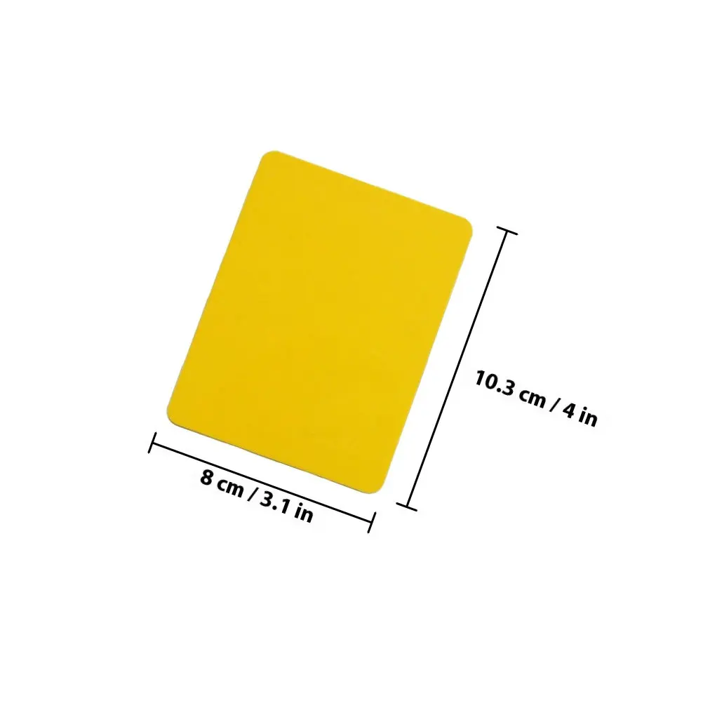 20Pcs Red Yellow Cards Soccer Referee Cards Portable PVC Standard Referee Accessory Soccer Match Kit Match Accessory
