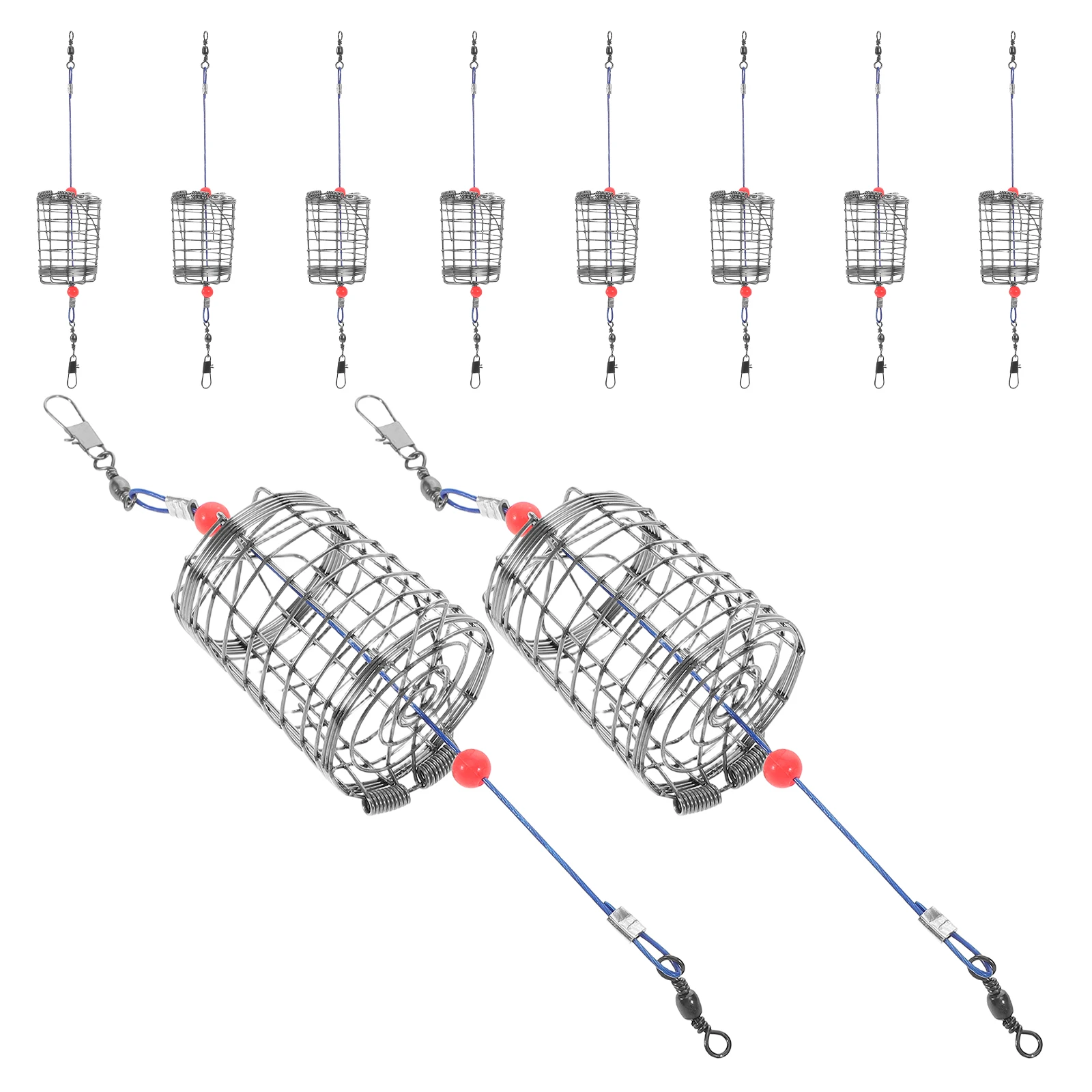 

Stainless Steel Bait Cage Durable Fishing Feeder Efficient Bait Thrower Gear Angling Supplies Compact Nesting Cage Outdoor