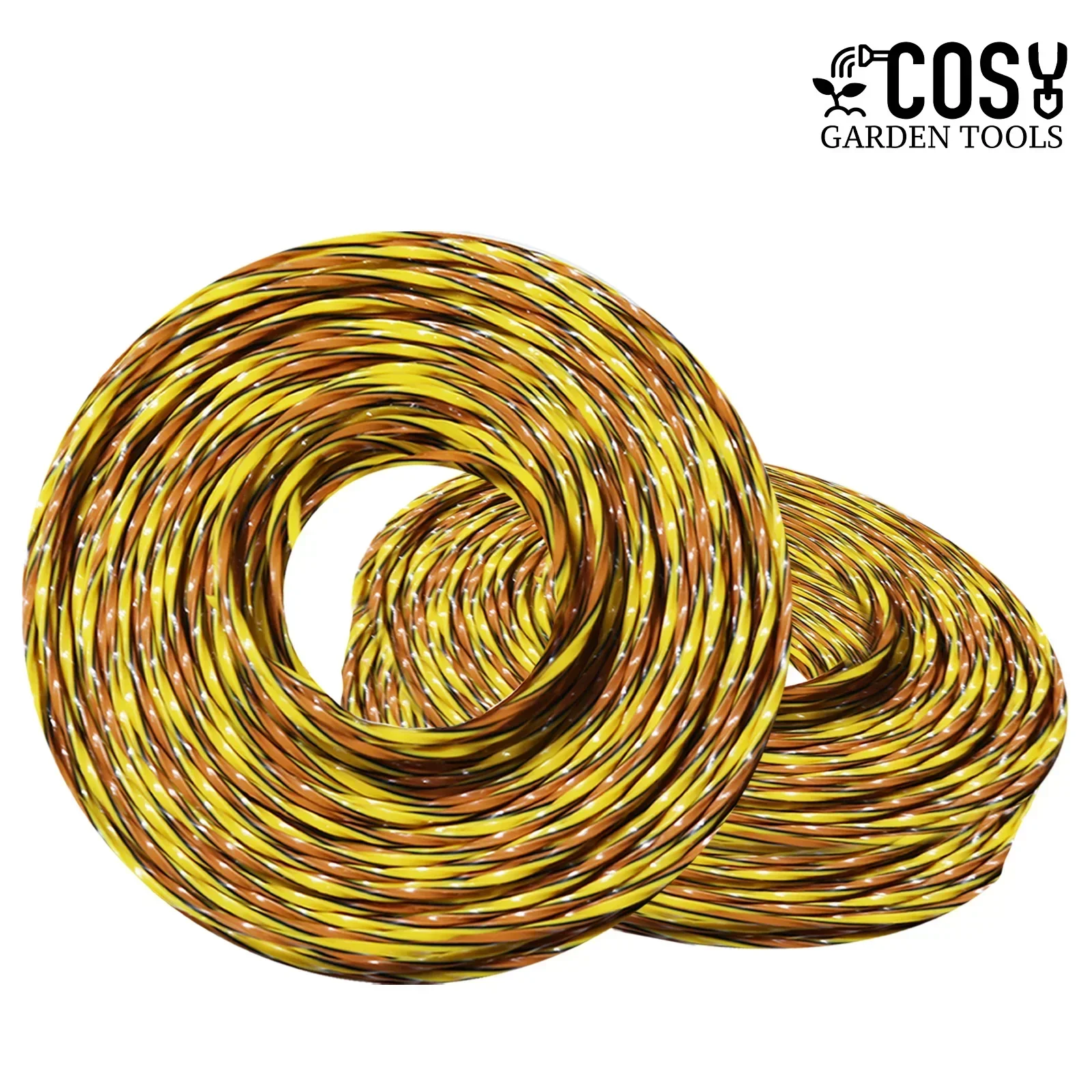 1.6/2.0/2.4/2.7/3.0MM*5/10/15M Tricolor Square Twist  Grass Trimmer Line Nylon Grass Cutter Rope Lawn Mower Blade Head Accessory