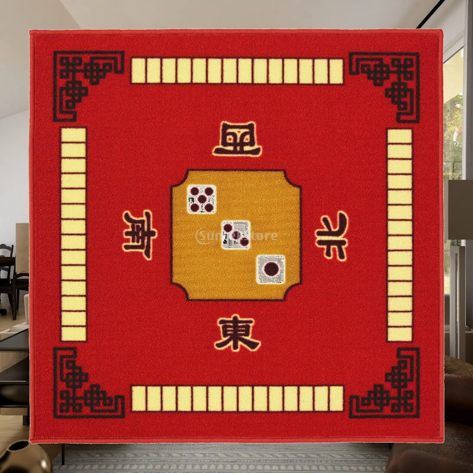 Dominos Resistant Mat Gaming Tabletop Cover Table Cover Mahjong Slip Resistant Mat Game Slip Resistant Mat