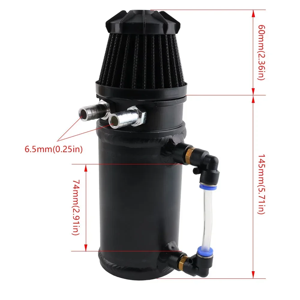 High Performance 330ML Oil Catch Tank with Breather Filter and Baffled System for Racing and Performance Vehicles