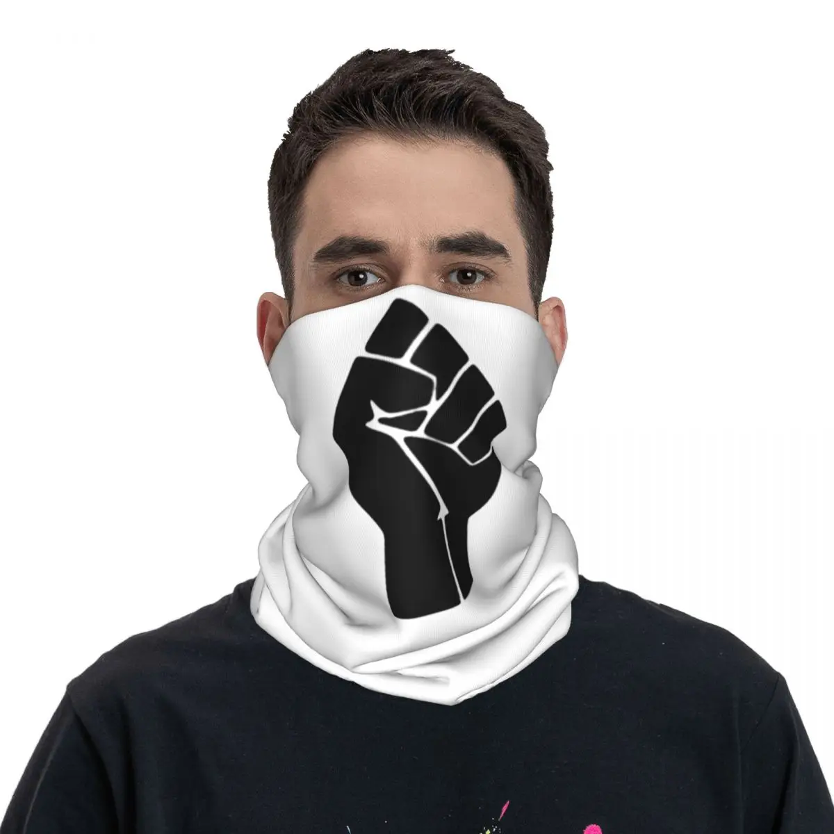 Black Lives Matter Power Fist Bandana Neck Cover Printed Face Scarf Multi-use Balaclava Cycling Unisex Adult All Season